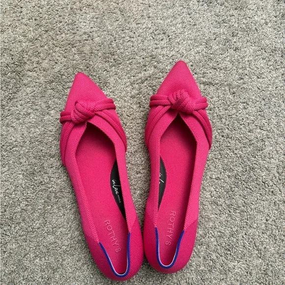 Rothy's Pink Pointed Knot Ballet Flats - Picture 2 of 3
